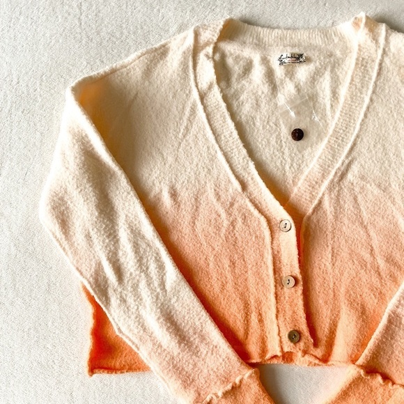 NWOT Free People Ombre Crop Cardigan - Picture 2 of 8